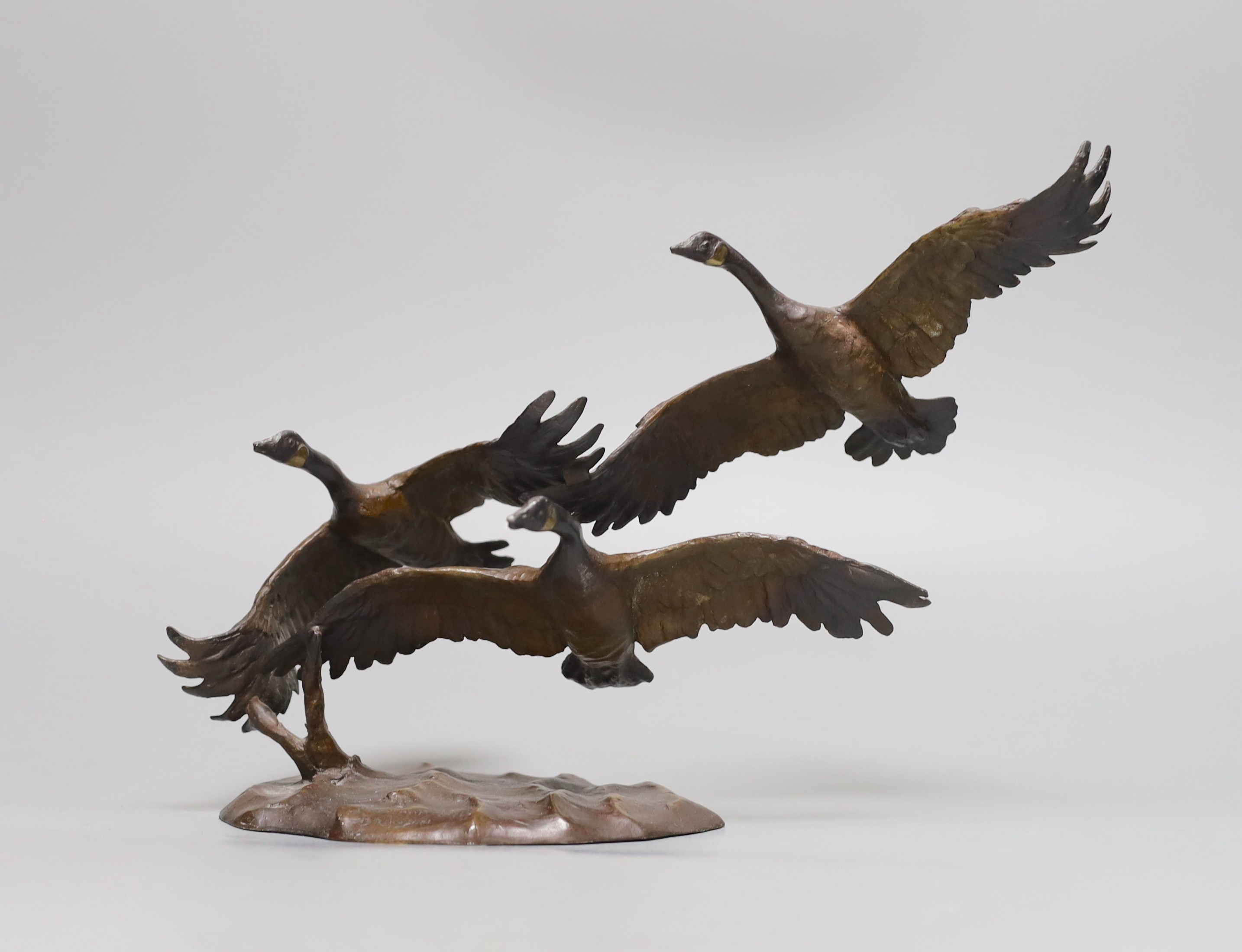 Jonathan Bronson, bronze, Autumn Flight, 35cms wide